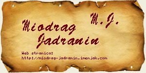 Miodrag Jadranin vizit kartica